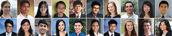  2019 Regeneron Science Talent Search Finalists (STS).