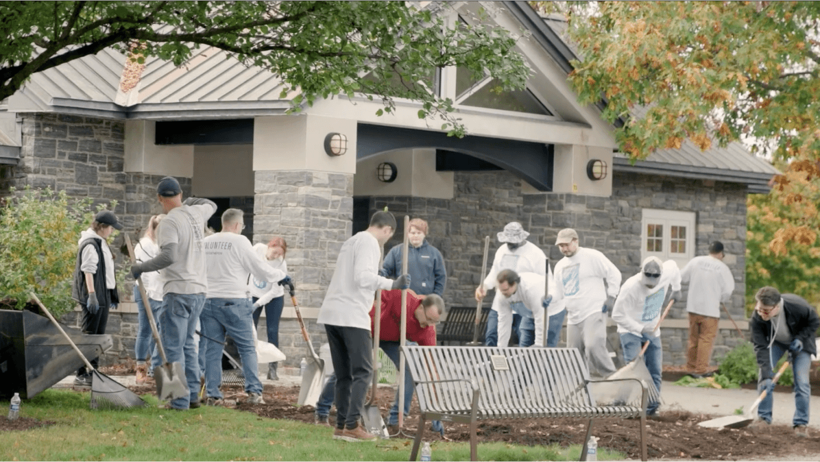 Regeneron: Video featuring employees participating in a landscaping project during our annual Day for Doing Good global volunteering initiative.