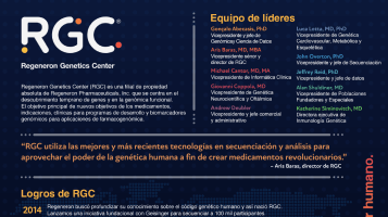 Fact sheet about the Regeneron Genetics Center® in Spanish.